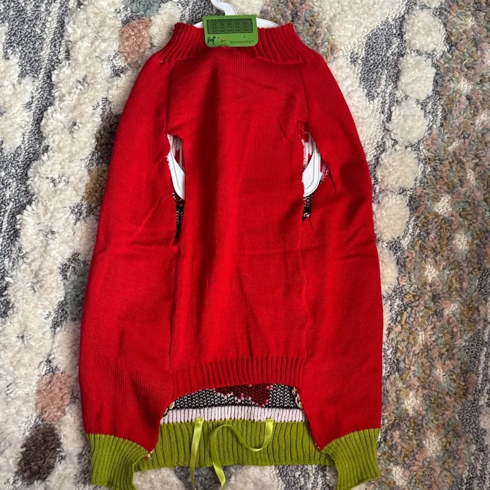 The Grinch “Up To Snow Good!” Dog Sweater- Size: XL